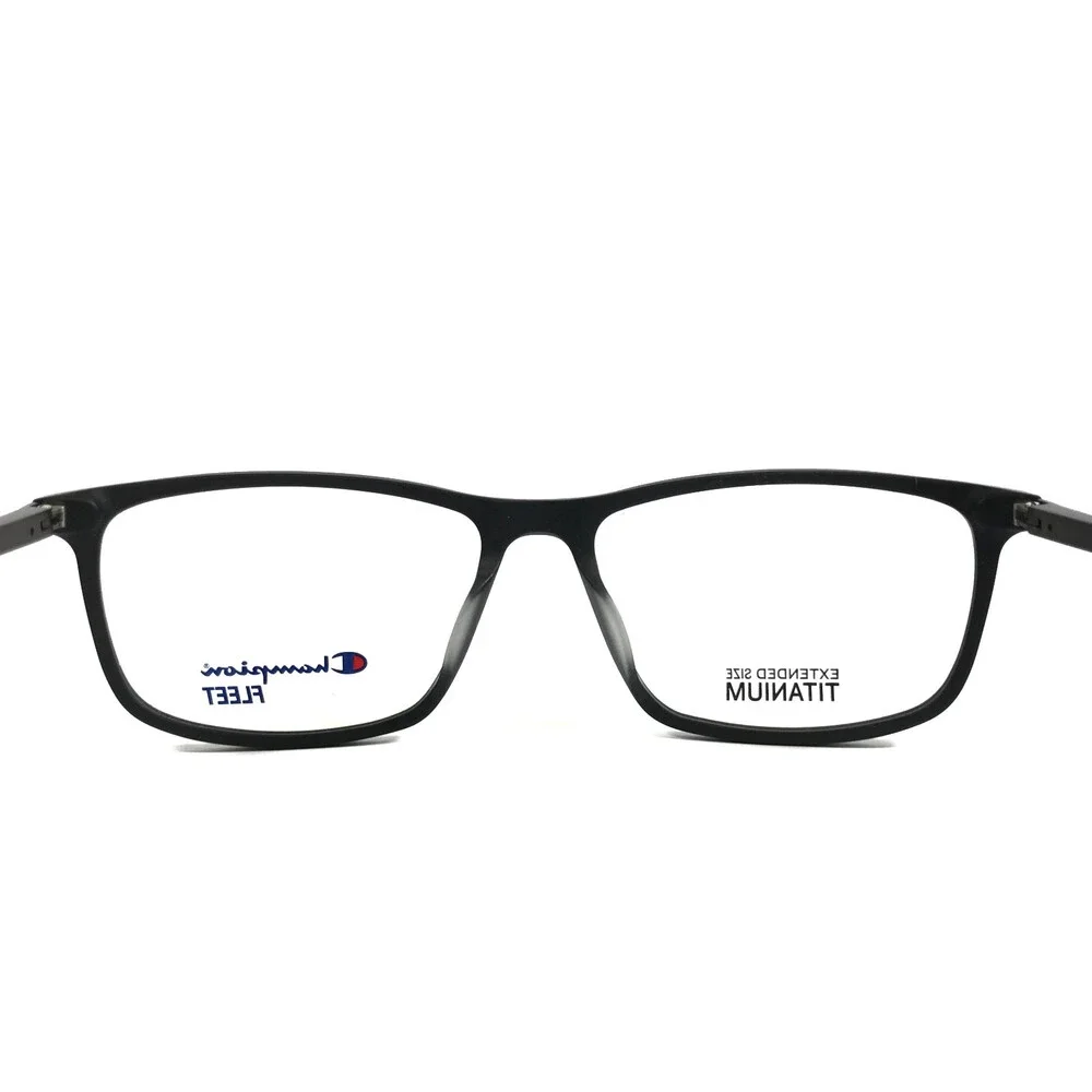 Champion Eyeglasses Frames FLEET CUFL4005 C01 Black Rectangle Full Rim 58-16-150